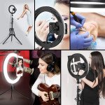 Wholesale 10 inch Selfie Ring Light with Table Top Stand & Cell Phone Holder for Live Stream, Makeup, YouTube Video, Photography TikTok, & More Compatible with Universal Phone (Black)